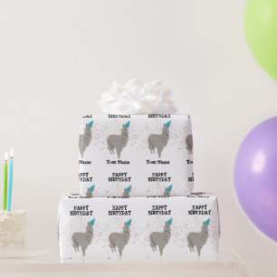 Papel De Presente Parcerias Llama - Animal com um nome personalizado