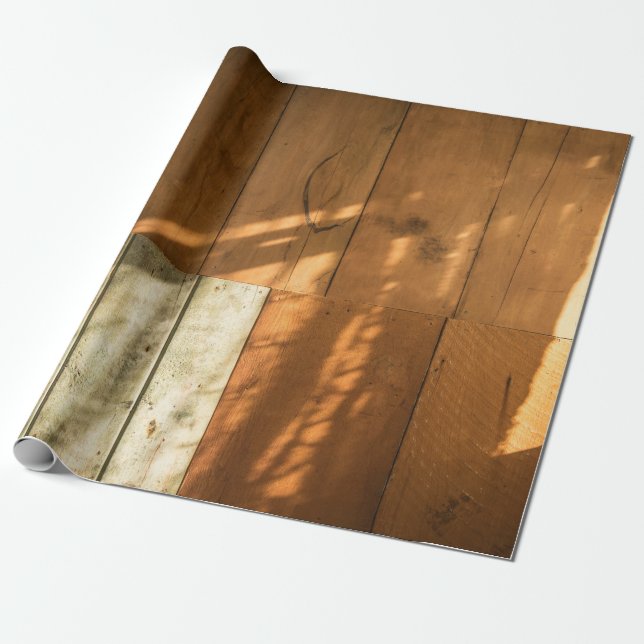 Papel De Presente Parede de madeira castanha (Desenrolado)