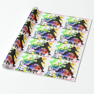 Papel De Presente Parede dos grafites do dance party