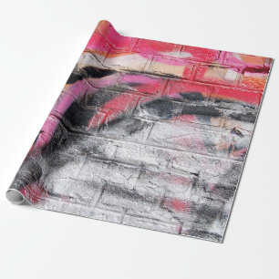 Papel De Presente Parede vermelha e branca pintada