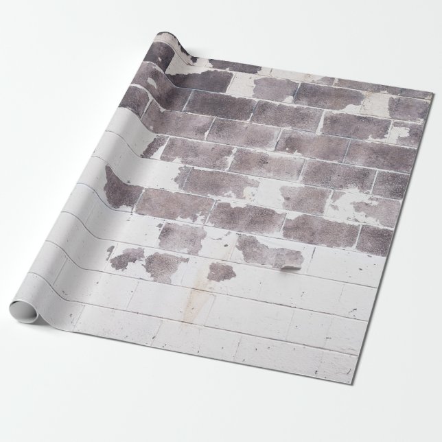 Papel De Presente Paredes de betão branco e castanho (Desenrolado)