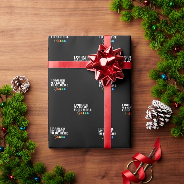 Papel De Presente Parei meu jogo para estar aqui (Presente de Natal)