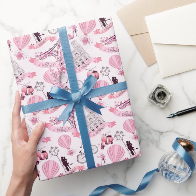 Papel De Presente Paris (Presentear)