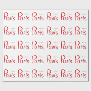 Papel De Presente PARIS Bonjour (Olá)