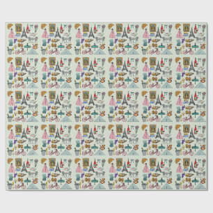 Papel De Presente Paris Romântica