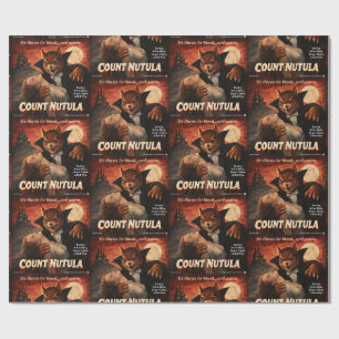 Papel De Presente Paródia de Filme Retro do Conde Nutula