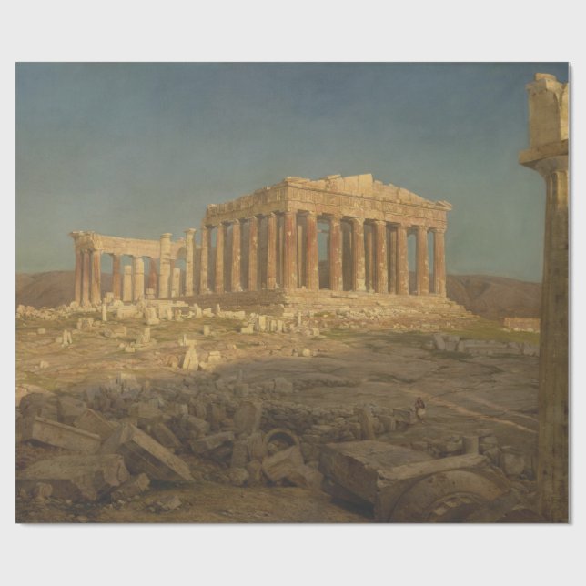 Papel De Presente Parthenon (Ancient Greek Temple, Athens Landmark) (Aberto)