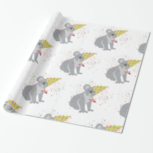 Papel De Presente Partida Koala - Animais com festa