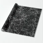 Papel De Presente Partido chique preto & prateado do Dia das Bruxas<br><div class="desc">Papel de envolvimento</div>