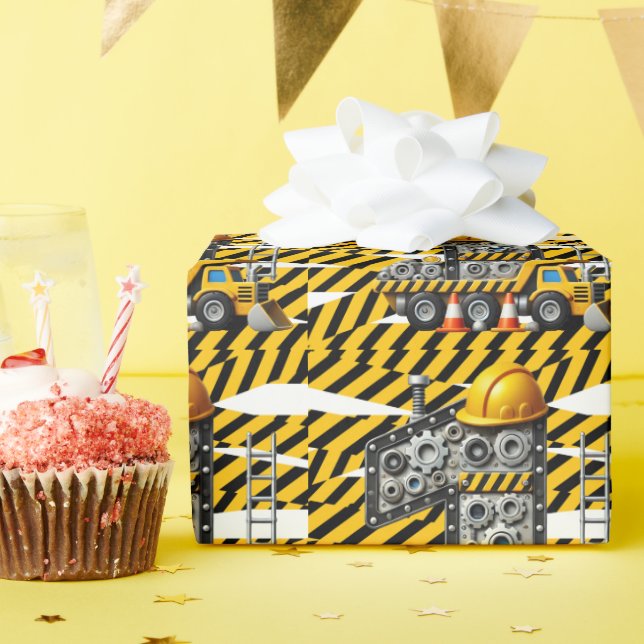 Papel De Presente Partido do primeiro aniversario de Construção (Festa de aniversário)