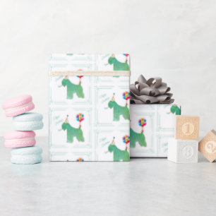 Papel De Presente Parto de Terrier, de roda revestida macia