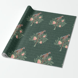 Papel De Presente Partucho de Natal numa árvore de pera