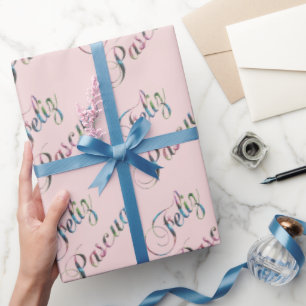 Papel De Presente Páscoa Espanhola Feliz Pascua