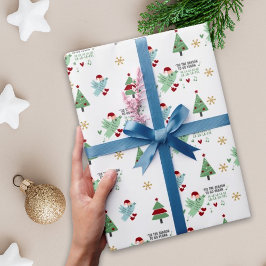 Papel De Presente Pássaro Cantor Bonito, Verde e Vermelho Vegan