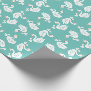 Papel De Presente Pássaro Chá de fraldas com Tema Coroa