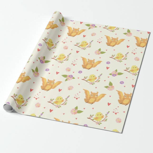 Papel De Presente Pássaros Bons (Desenrolado)