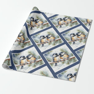 Papel De Presente Pássaros de frango, de inverno, bonitinhos