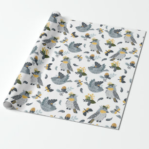 Papel De Presente Pássaros do Campo