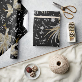 Papel De Presente Pássaros e Flores