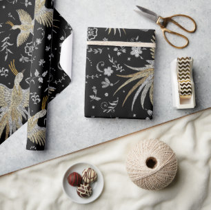 Papel De Presente Pássaros e Flores