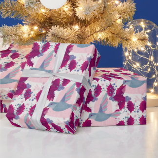 Papel De Presente Pássaros-humanos do Natal