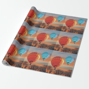 Papel De Presente Passeio do balão de ar quente do nascer do sol