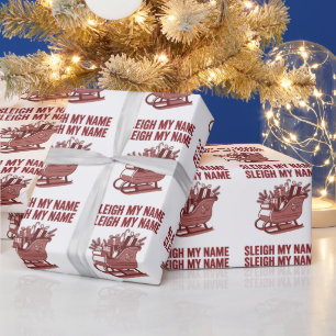 Papel De Presente Passeio Meu Nome Natal Divertido Férias Natal