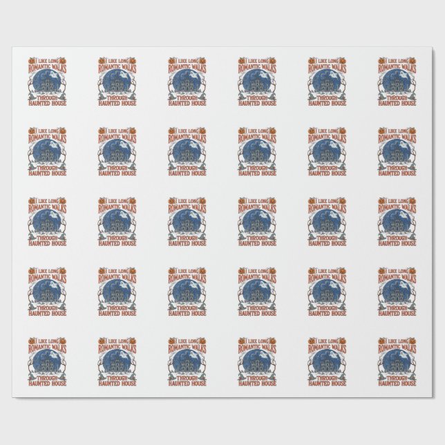 Papel De Presente Passeios Românticos Através da Casa Assombrada Fan (Aberto)