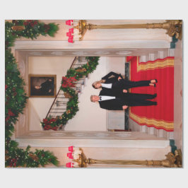 Papel De Presente Passos de Natal O Presidente Donald Trump & Melani
