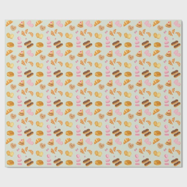 Papel De Presente Pastéis em Paris (Aberto)