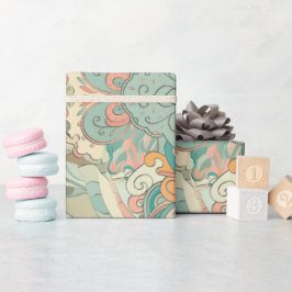Papel De Presente Pastel Abstrato Paisley Pattern