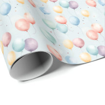 Pastel Balloon Nursery Pattern, Soft Rainbow Boys 