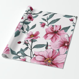 Papel De Presente Pastel Blooms Watercolor