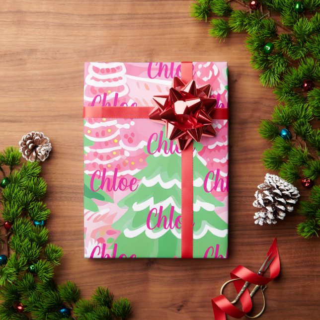 Papel De Presente Pastel bonito Personalizado (Presente de Natal)