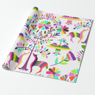 Papel De Presente Pastel Bright Otomi Impressão Wrappaper