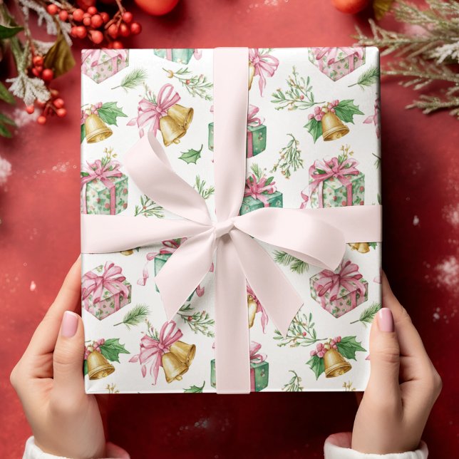 Papel De Presente Pastel Christmas Pattern Wrapping Paper (Criador carregado)