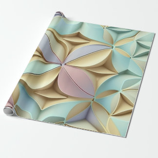 Papel De Presente Pastel colorido padrão de efeito 3D