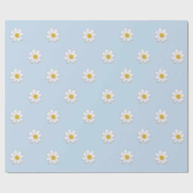 Papel De Presente Pastel Daisy Wrapping Paper (Aberto)