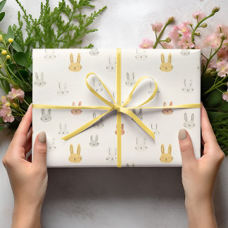 Papel De Presente Pastel Easter Bunnies | Easter Wrapping Paper