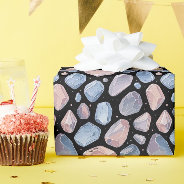 Papel De Presente Pastel Esoteric Moonstones Purple Magic (Festa de aniversário)