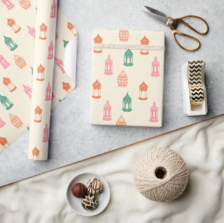 Papel De Presente Pastel Fanous Lantern Wrapping Paper