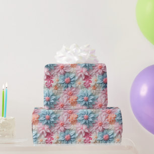 Papel De Presente Pastel Flowers