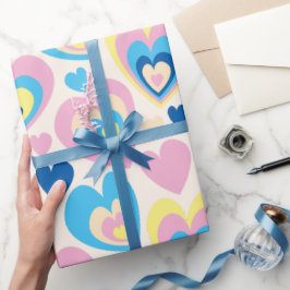Papel De Presente Pastel Hearts.