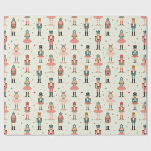 Papel De Presente Pastel Nutcrackers e Ballerinas