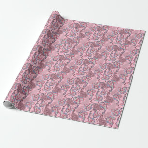 Papel De Presente Pastel paisley, tradicional padrão étnico uniforme