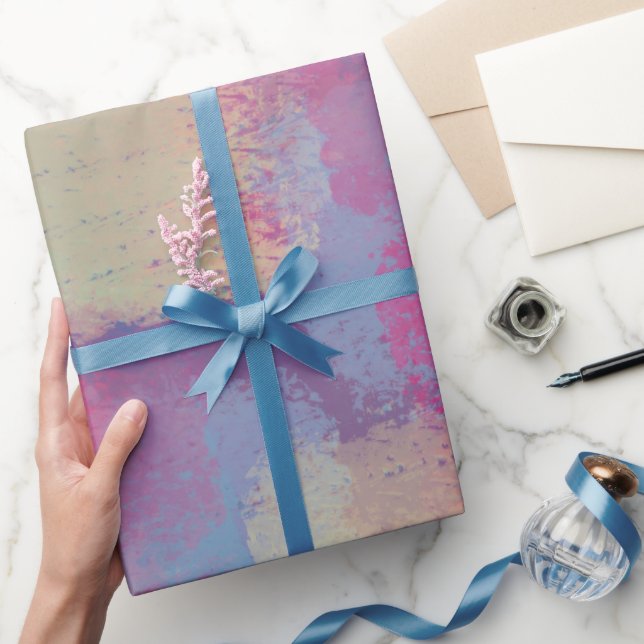 Papel De Presente Pastel Patchwork Abstrato Dreamy Design (Presentear)