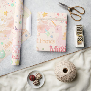 Papel De Presente Pastel Personalizado por Pastel - Sereia Narrativa