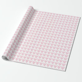 Papel De Presente Pastel Pink Hearts