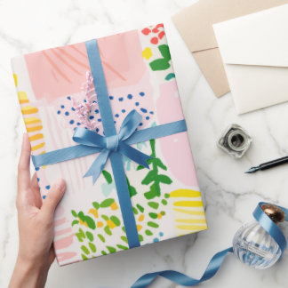 Papel De Presente Pastel Preppy Patchwork