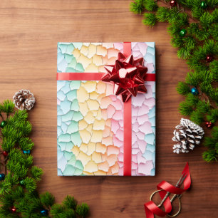Papel De Presente Pastel Rainbow